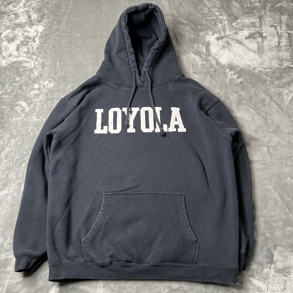 Loyola University Chicago Womens Size Large Blue Hoodie NCAA Sweatshirt Champion